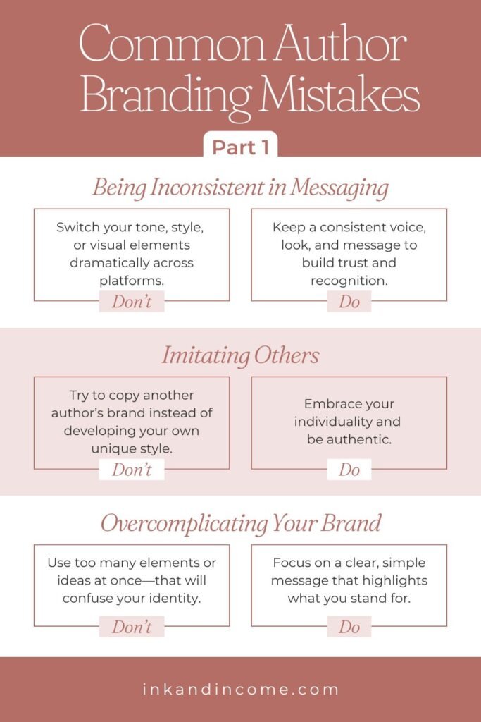 Common mistakes made by self published authors during author branding process