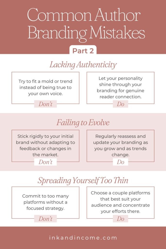 Common mistakes made by self published authors during author branding process